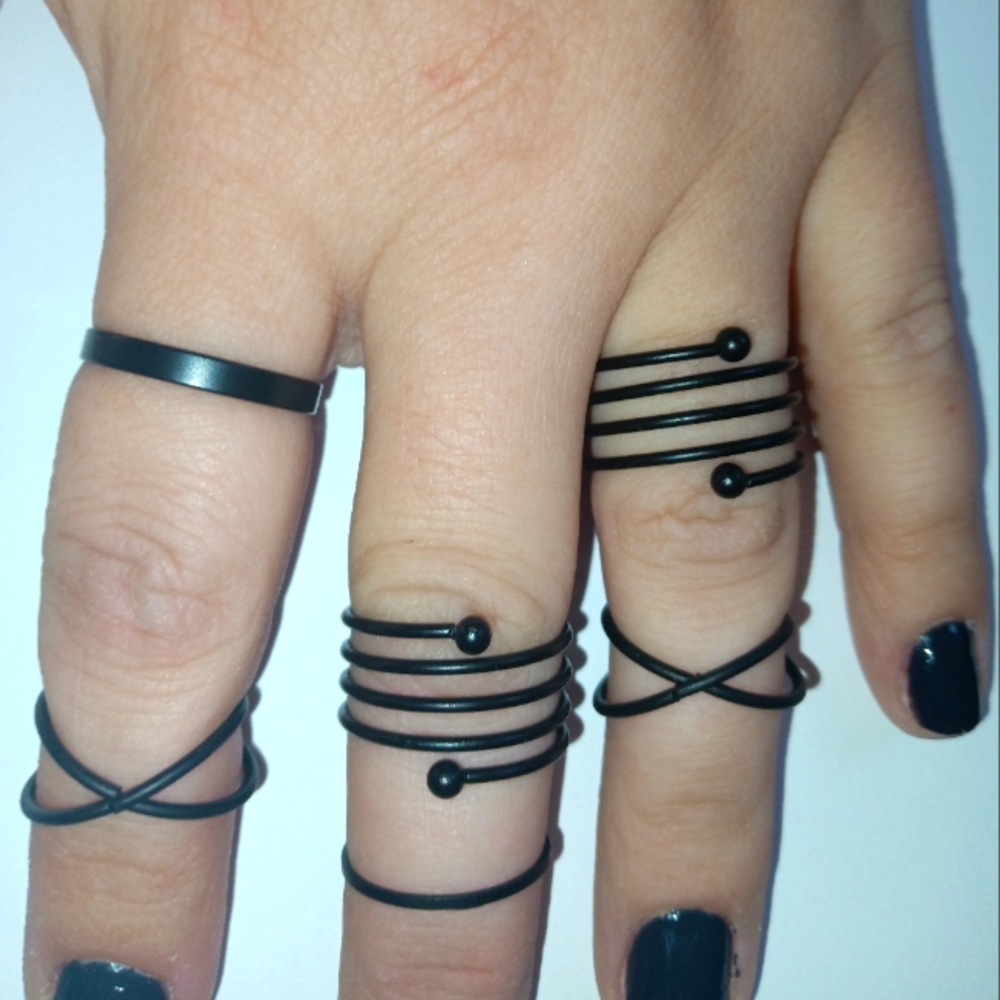 Black ring collection